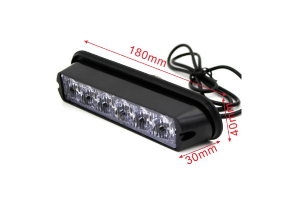 6 LED АВАРИЙНА СВЕТЛИНА, БЛИЦ, ЖЪЛТА ДИОДНА СВЕТЛИНА 12V