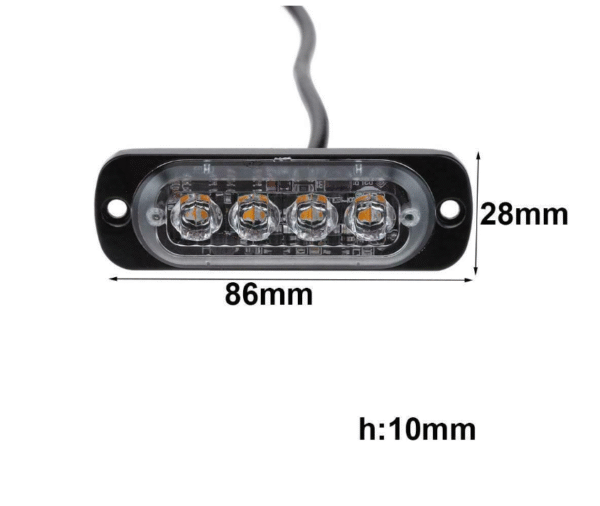 Блиц аварийна светлина с 4 диода