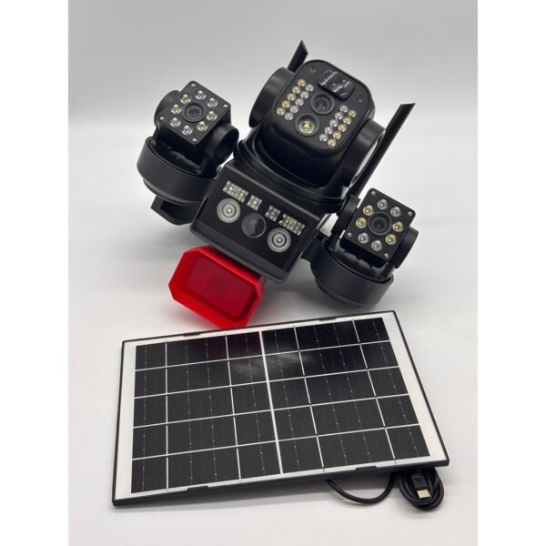 k5 Соларна охранителна камера Sunvision – 16 MP, 3 обектива, аларма , Wi-Fi , модел 28-80