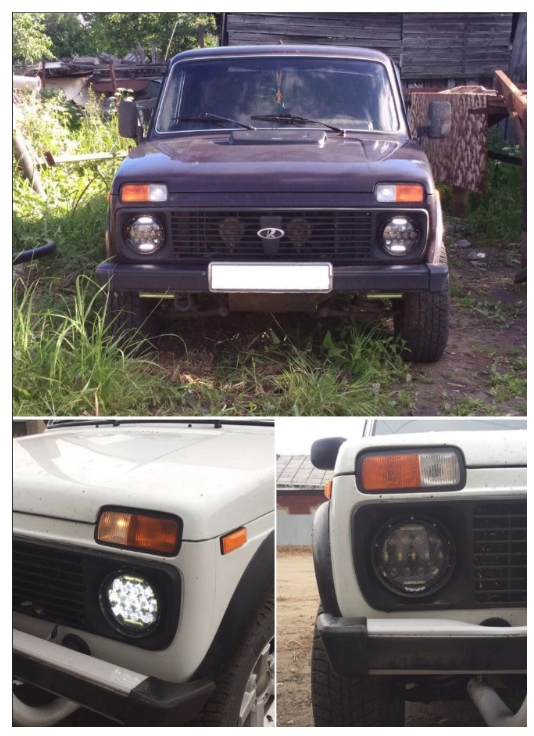 LED Фар 7 инча за вграждане на джип 12V