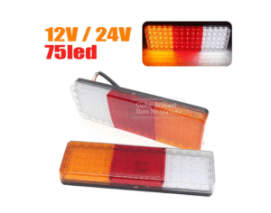 КОМПЛЕКТ ДИОДНИ СТОПОВЕ СЪС 4 СВЕТЛИНИ 12 / 24 ВОЛТА