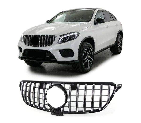 t8 Решетка тип GT за Mercedes GLE SUV W166, GLE купе C292 2015-2019 с отвор за камера хром/черна