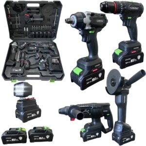 Акумулаторни  Машини 5в1 StahlMayer 36V 10Ah Ъглошлайф, Гайковерт, Винтоверт, Перфоратор и  LED Лампа + 30 части  Аксесоари