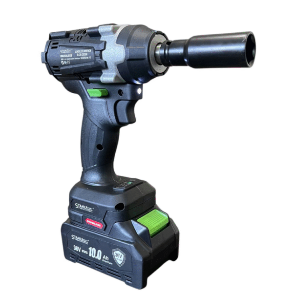 x8 Акумулаторни Машини 5в1 StahlMayer 36V 10Ah Ъглошлайф, Гайковерт, Винтоверт, Перфоратор и LED Лампа + 30 части Аксесоари