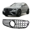 y Решетка за Mercedes GLC SUV X253, GLC купе C253 2015-2018 с отвор за камера хром/черна