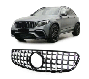 Решетка за Mercedes GLC SUV X253, GLC купе C253 2015-2018 с отвор за камера хром/черна