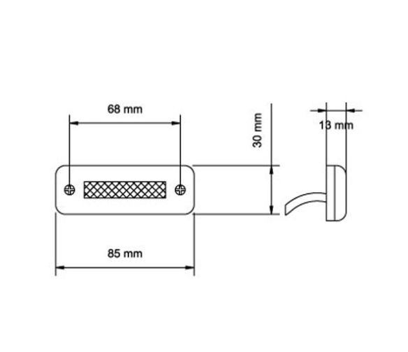 Бял диоден габарит с 4 диода