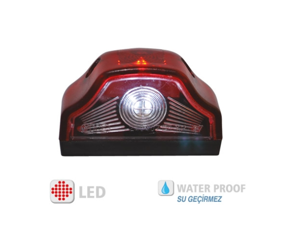 Червен плафон за номер