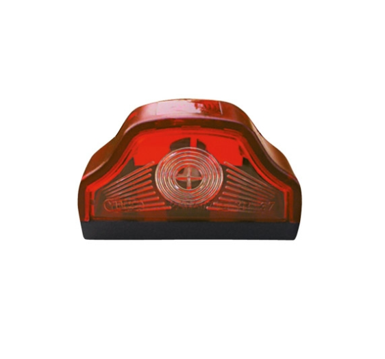 Червен плафон за номер с крушка