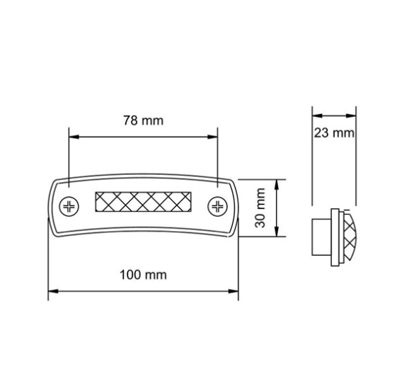 Бял диоден габарит за кабина