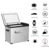AlpiCool 40L Портативен Компресорен хладилник 40 литра 12V 24V 220V, Хладилна Кутия, Фризер