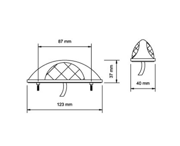 Страничен диоден габарит 12-24v