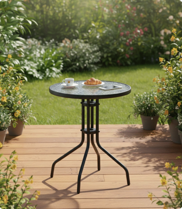 Метална градинска маса ф60