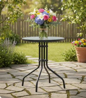 Метална градинска маса ф60