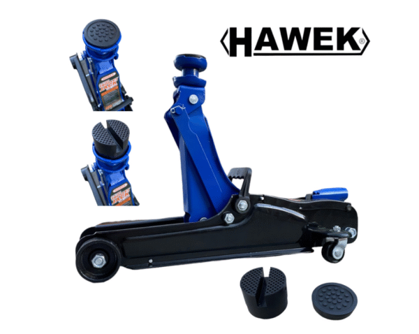 Ниско профилен крик крокодил 2.5 ТОНА 80 – 380 ММ HAWEK + стойки HAWEK 3T