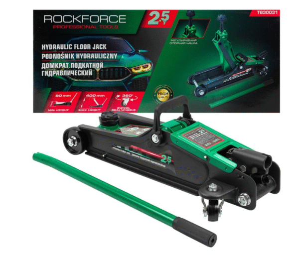 Крик тип крокодил 2.5 ТОНА 90 – 400 ММ ROCKFORCE + Подпорни стойки 3Т ROCKFORCE