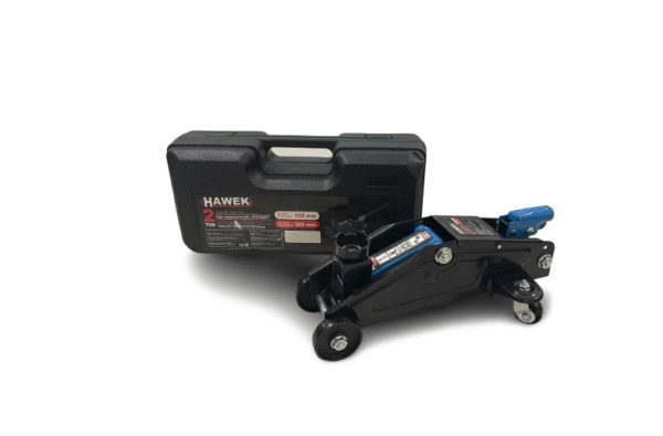 k1 Хидравличен крик крокодил 2 тона HAWEK в куфар + Подпорни стойки за автомобил 2 броя 3 тона