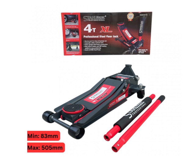Нископрофилен Крик 4 тона Крокодил STAHLMAYER - XL , 83-505мм, с 2 помпи