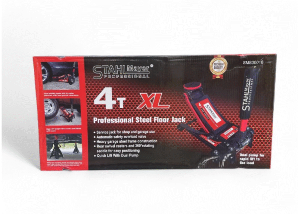 Нископрофилен Крик 4 тона Крокодил STAHLMAYER - XL , 83-505мм, с 2 помпи