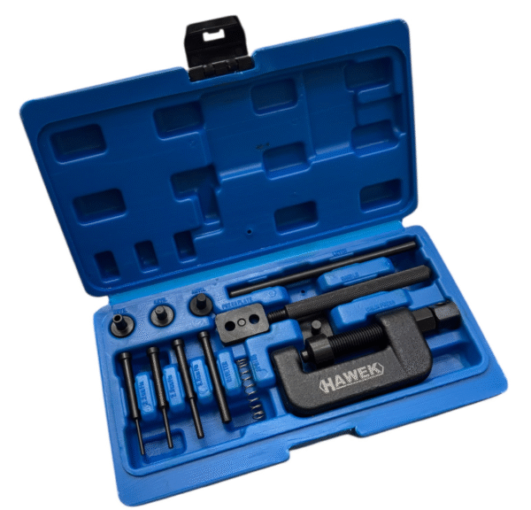 ь ПРОФЕСИОНАЛЕН КОМПЛЕКТ ЗА РАЗНИТВАНЕ И ЗАНИТВАНЕ НА ВЕРИГИ HAWEK