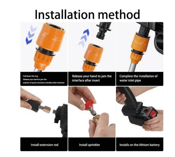 Преносима акумулаторна водоструйка 1500W 40BAR с две батерии