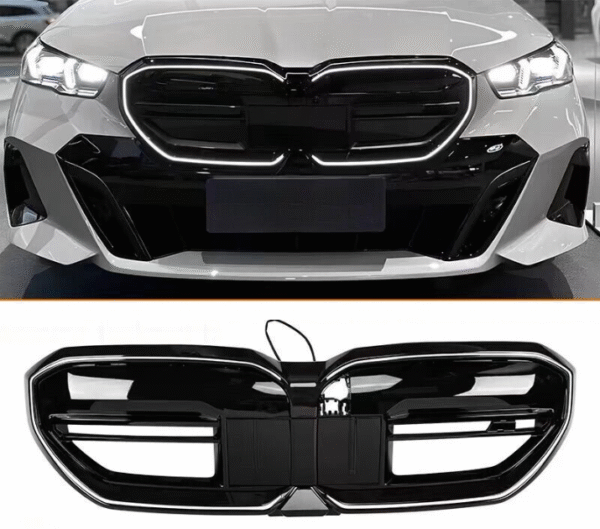 Q Бъбреци с LED светлини за BMW серия 5 G60, G61 след 2024 година, черен лак