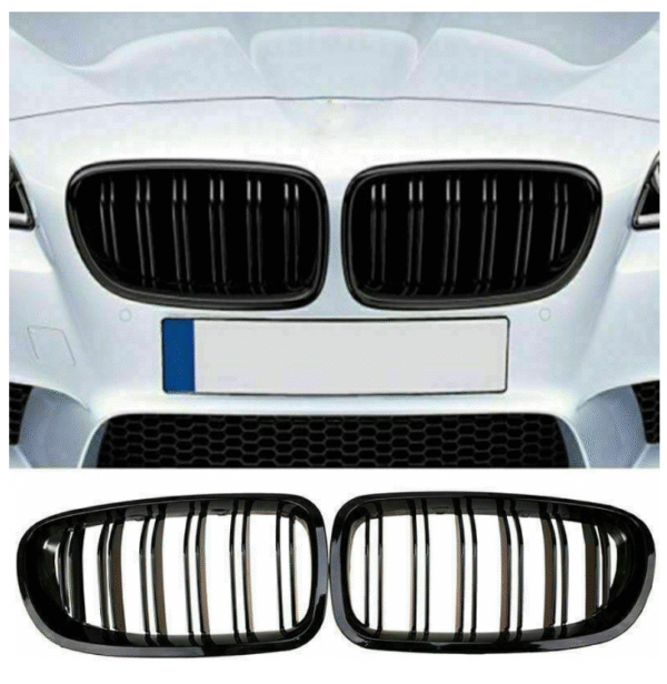 R1 Бъбреци с двойни ребра тип M5 черен лак за BMW серия 5 F10, F11 2010-2017