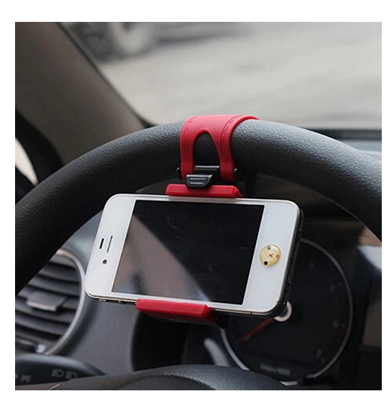 a Стойка за телефон за волан на автомобил