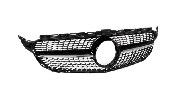 Хром/черна диамантена решетка за Mercedes C класа W205 седан, S205 комби, C205 купе 2019-2020 с отвор за камера