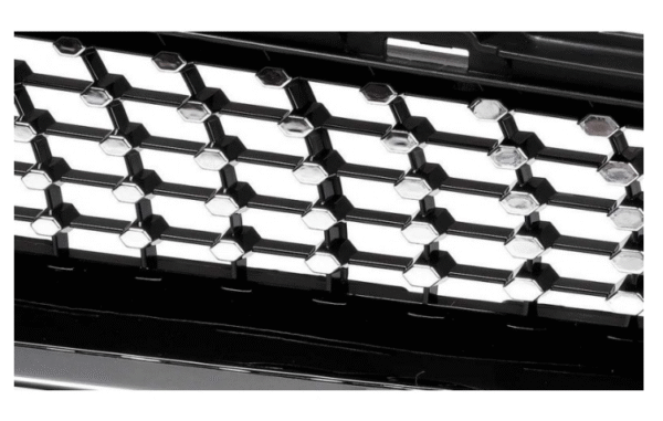 Хром/черна диамантена решетка за Mercedes C класа W205 седан, S205 комби, C205 купе 2019-2020 с отвор за камера