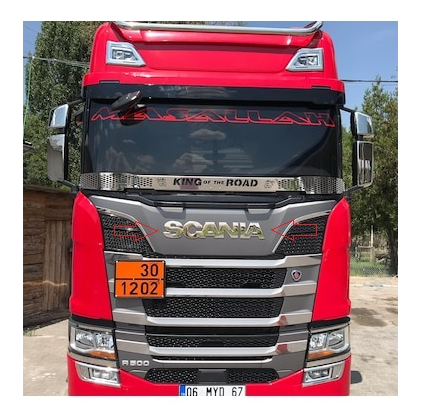 Декорация хром за надпис - Scania S серия