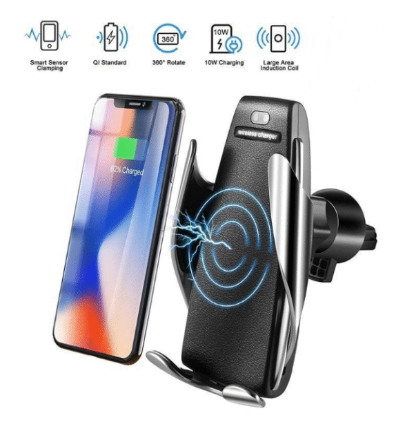 Безжично зарядно и стойка за телефон за кола