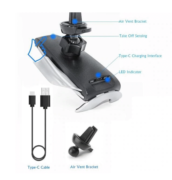 Безжично зарядно и стойка за телефон за кола