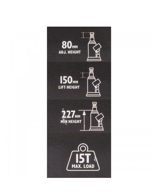 Хидравличен крик JCB , тип бутилка, 15т