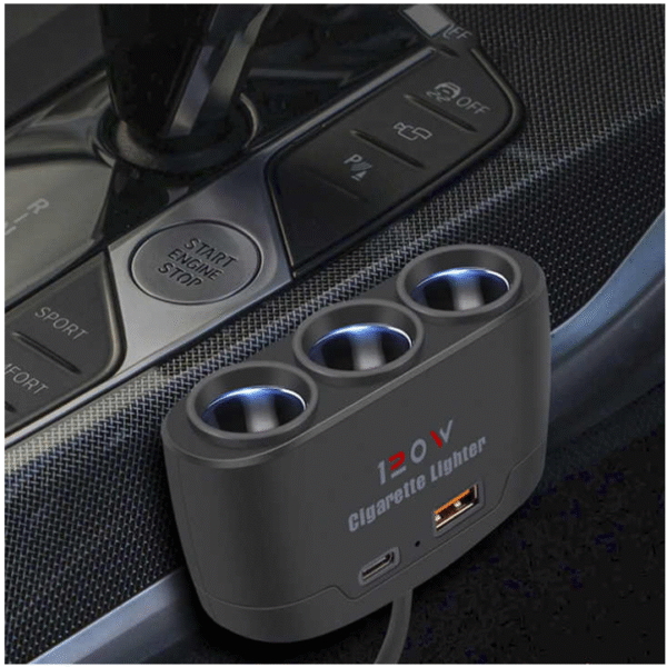 Разклонител за запалка 3в1 - 12/24V