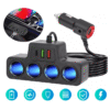 h1 Разклонител за запалка 3в1 с 4 Гнезда - 12/24V
