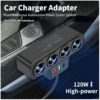 h2 Разклонител за запалка 3в1 с 4 Гнезда - 12/24V
