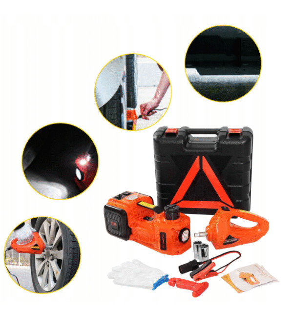 Комплект електрически хидравличен крик 3 в 1, компресор , електрически ударен гайковерт , крик