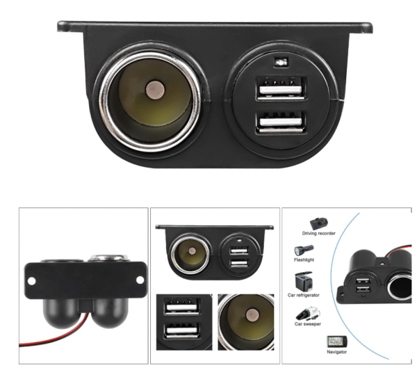 Разклонител за гнездо за запалка гнезда за кола USB