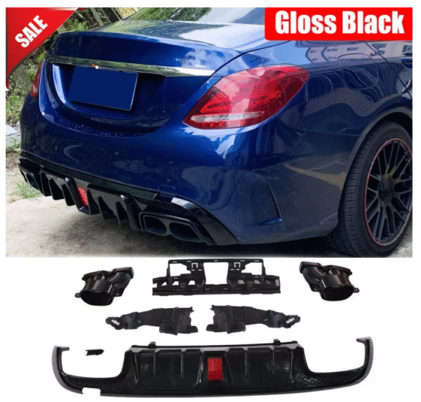 ДИФУЗЬОР С НАКРАЙНИЦИ BRABUS OPTIK ЗА MERCEDES C-CLASS W205 / S205