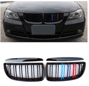 Бъбреци с двойни ребра черен лак с M декорация за BMW серия 3 E90, E91 2005-2007