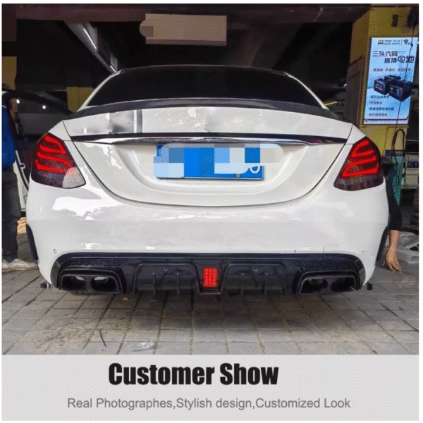 ДИФУЗЬОР С НАКРАЙНИЦИ BRABUS OPTIK ЗА MERCEDES C-CLASS W205 / S205