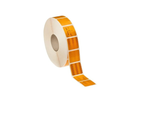 Светлоотразително тиксо прекъснато - жълто