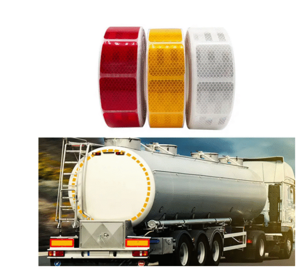 Светлоотразително тиксо прекъснато - червено