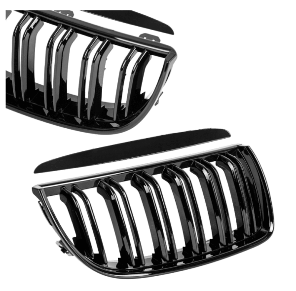 Бъбреци с двойни ребра черен лак за BMW серия 3 E90, E91 2005-2008