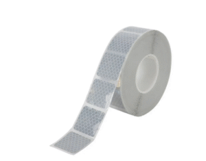 Светлоотразително тиксо прекъснато - бяло