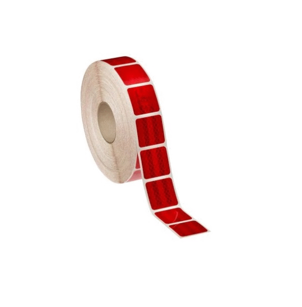 Светлоотразително тиксо прекъснато - червено