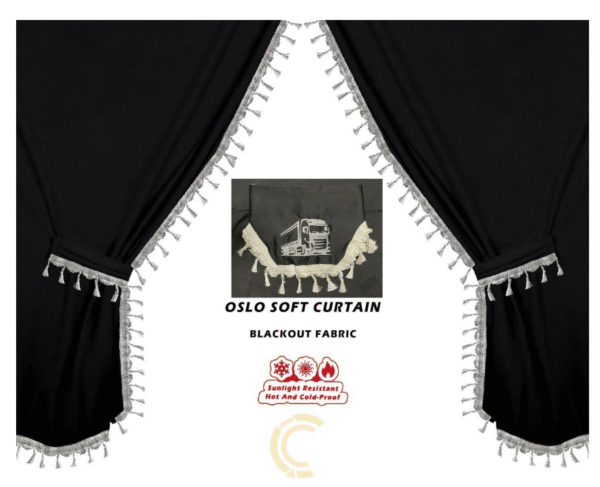 Комплект пердета 3 части за камион - Черни