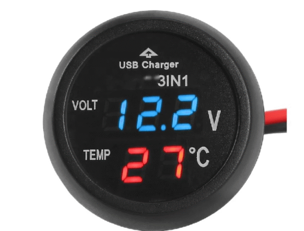 Волтметър + температура + USB - 3в1