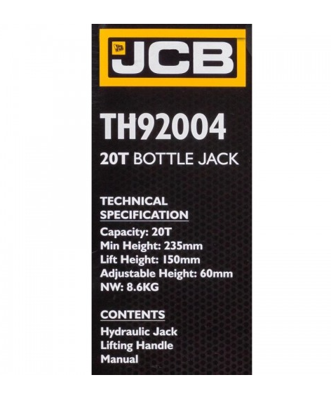 Хидравличен крик JCB , тип бутилка, 20т